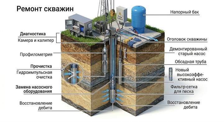 Ремонт скважин в Барабинске